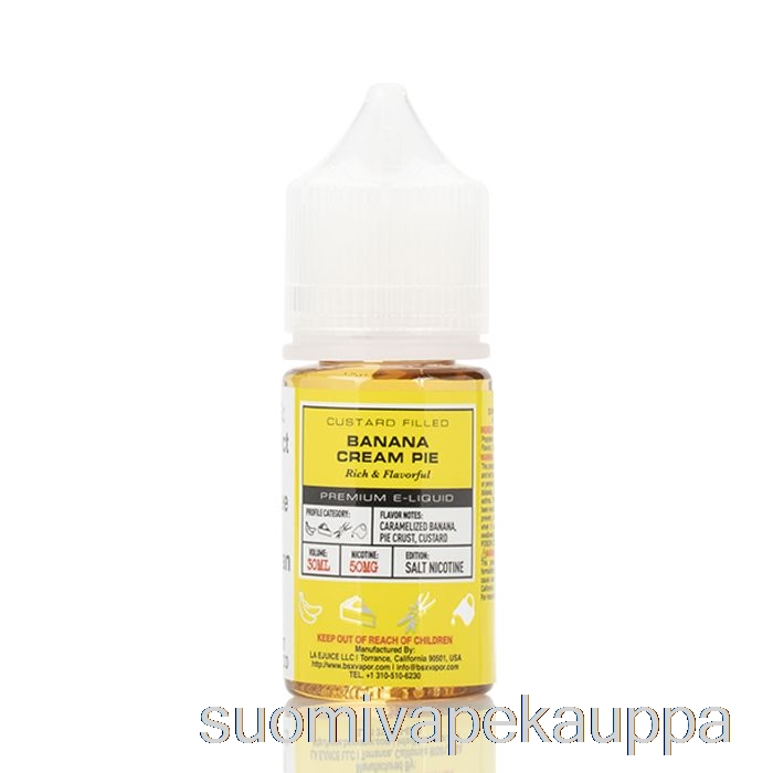 Vape Netistä Banaanikermapiirakka - Bsx Suolasarja - 30ml 30mg